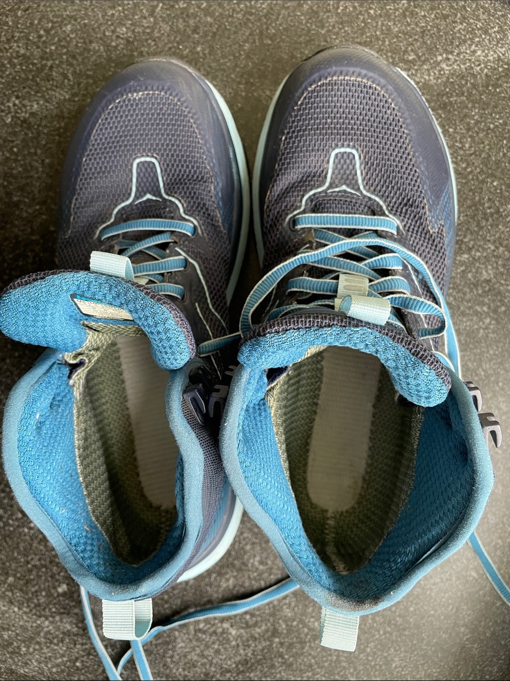 Hoka Women's Toa GTX Size US 7.5 Hiking Boot Blue Navy Outdoor Athletic Shoe - Picture 9 of 15